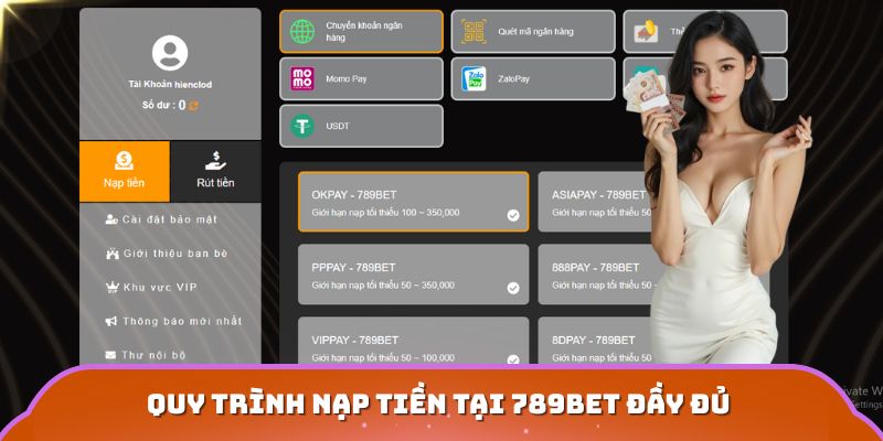 hướng dẫn nạp tiền tại 789bet